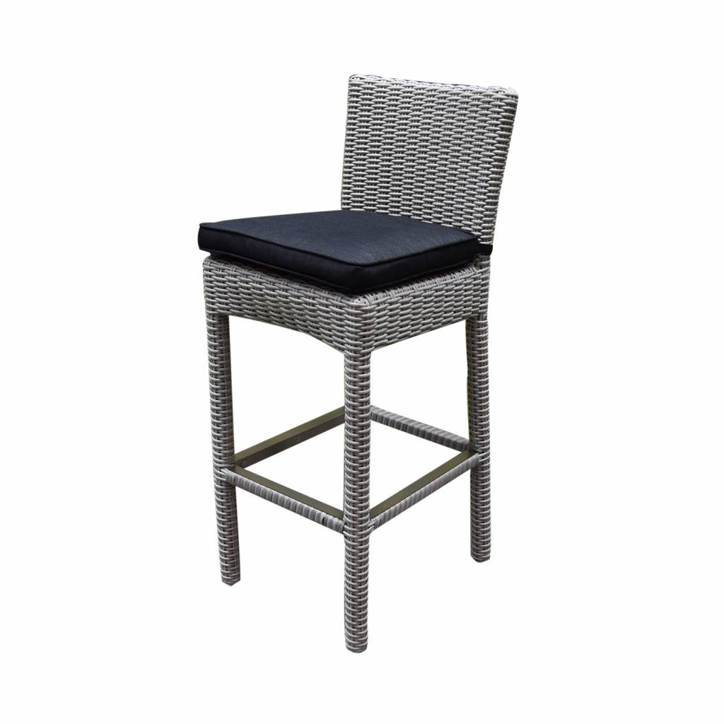 Oxford barstoel wit grijs wicker