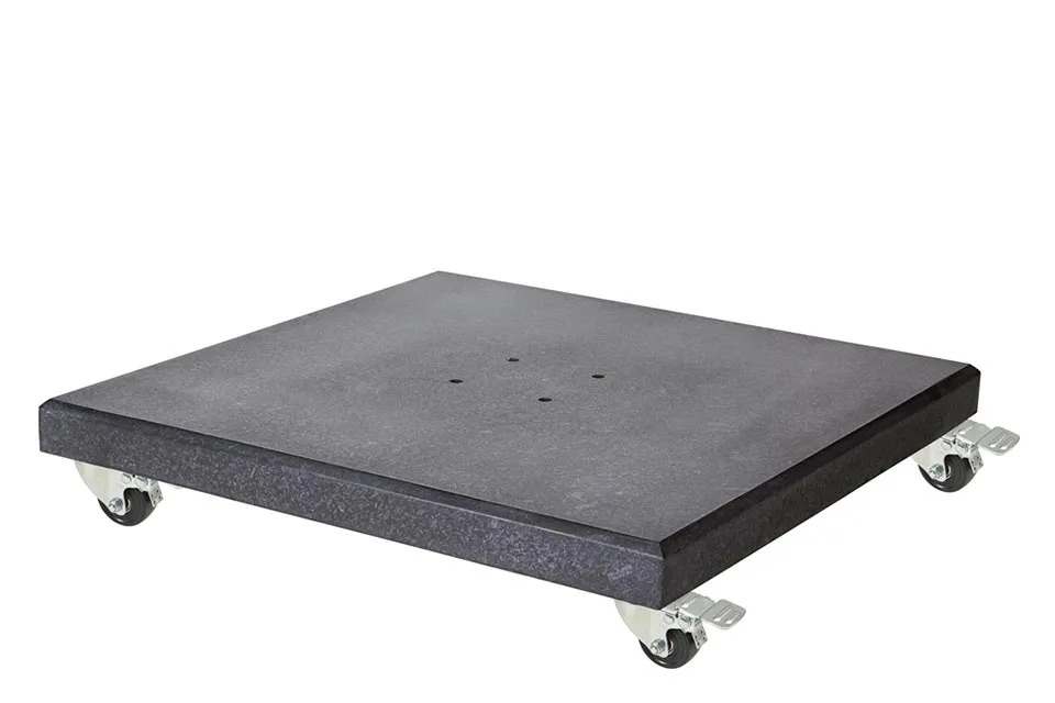 platinum | parasolvoet modena graniet met wielen | 90 kg