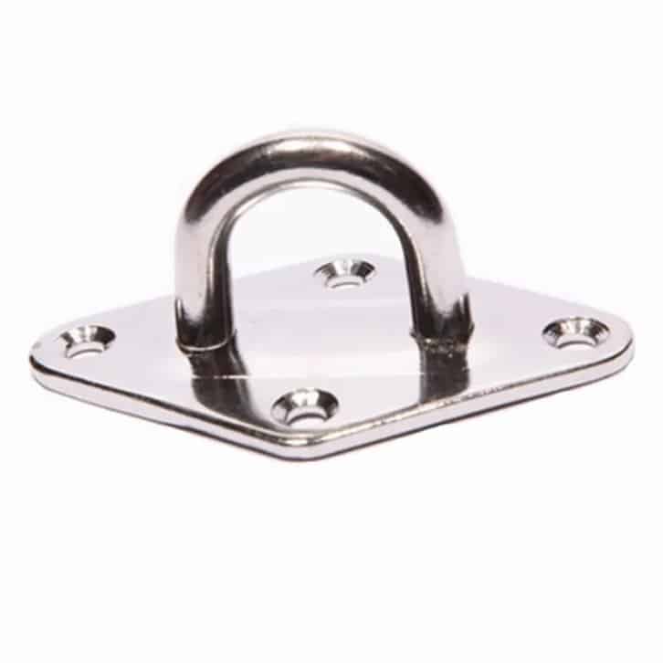 Platinum Sun&Shade plaat met oog voor de bevestiging van een schaduwdoek.