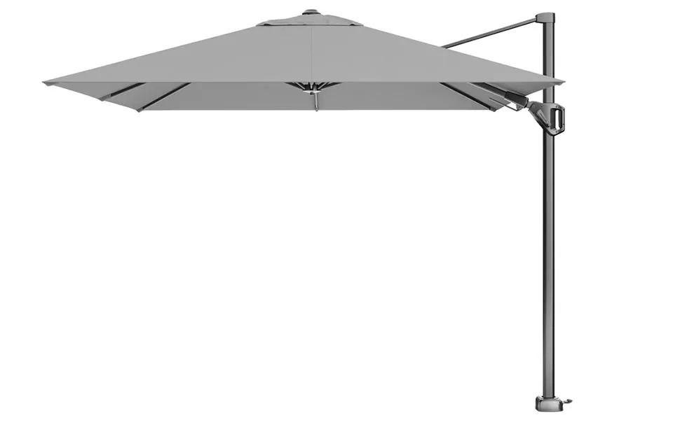 platinum | zweefparasol voyager t² 270 x 270 cm | lichtgrijs