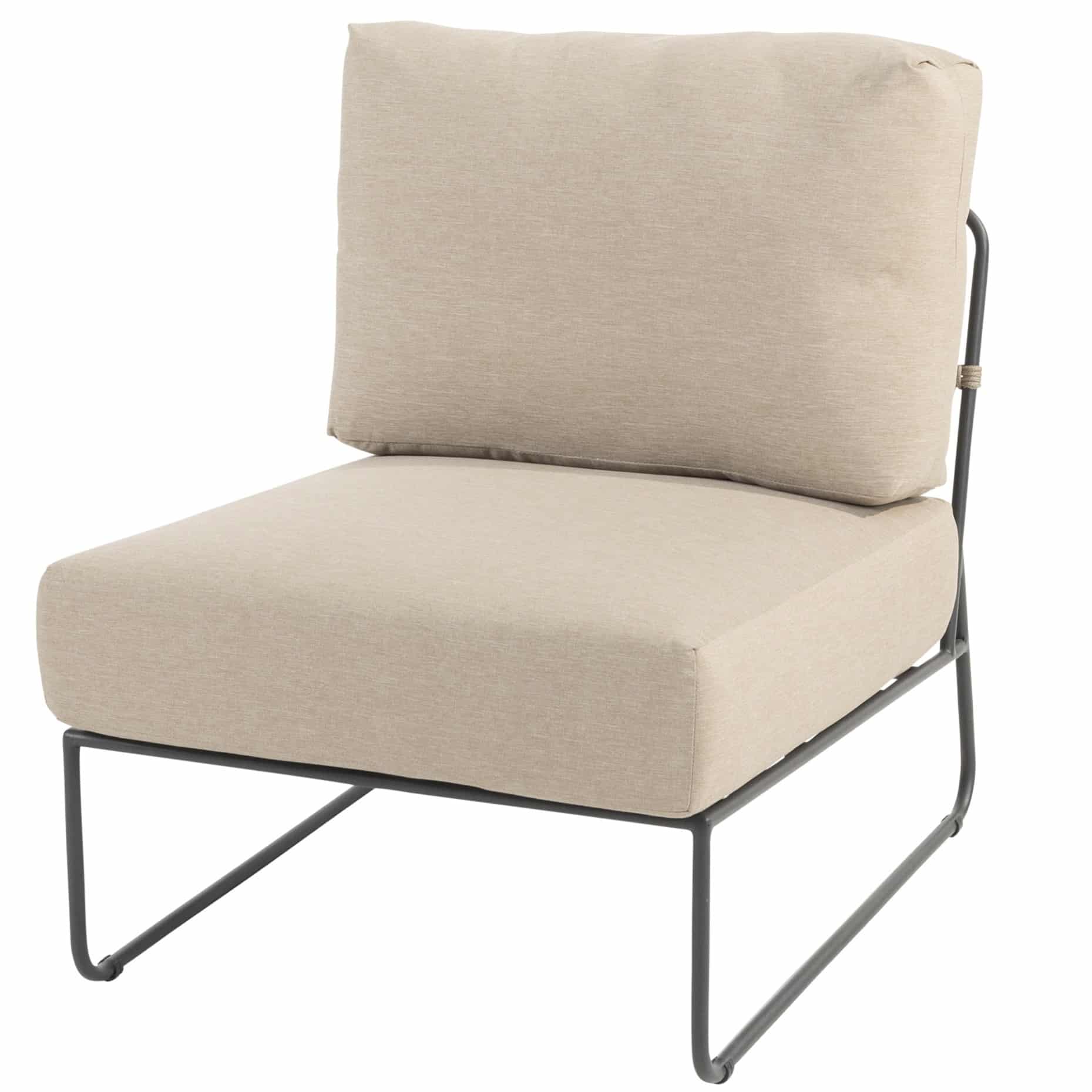 Prego modular middenelement antraciet taupe