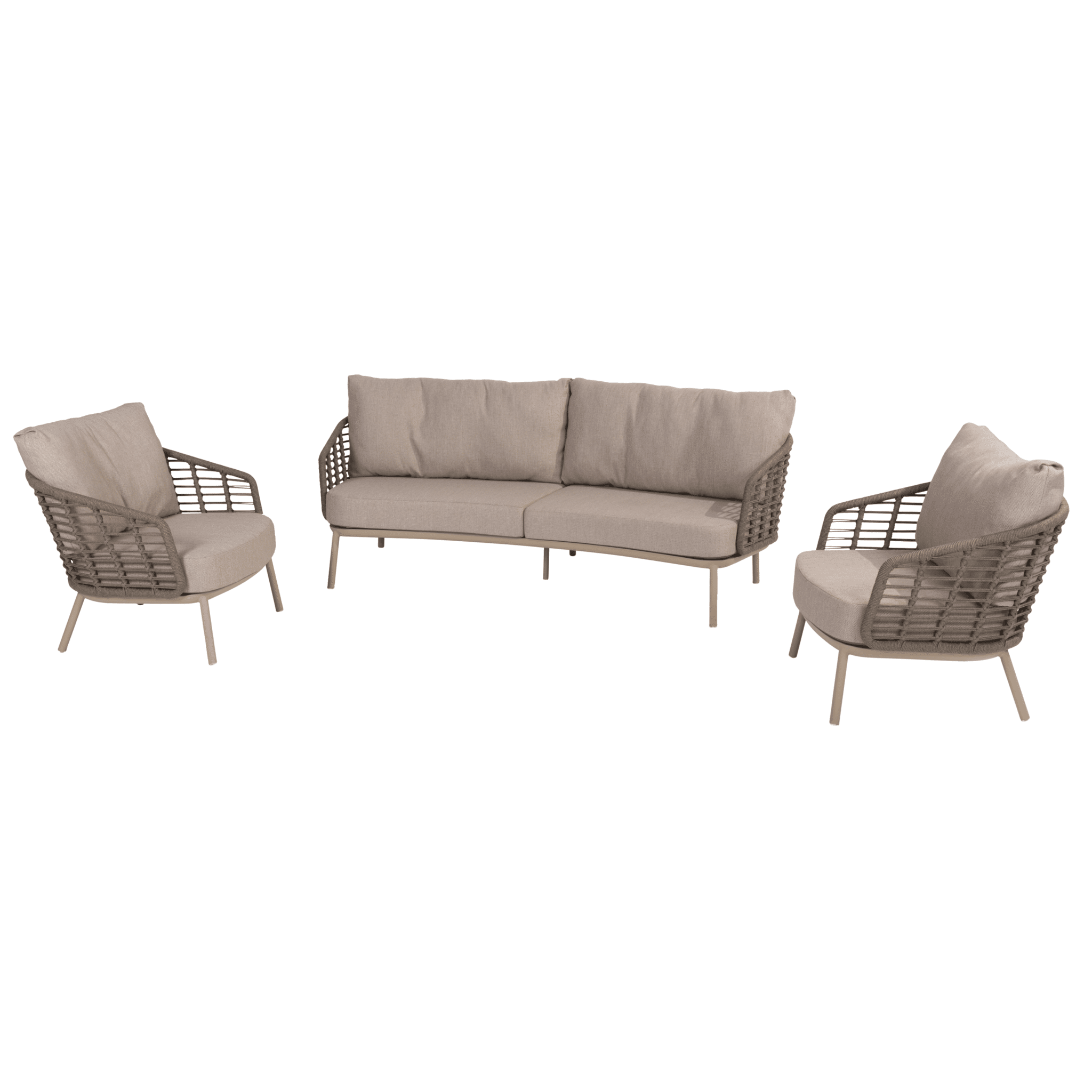 Puglia stoel bank loungeset 3 delig organic latte Taste 4SO