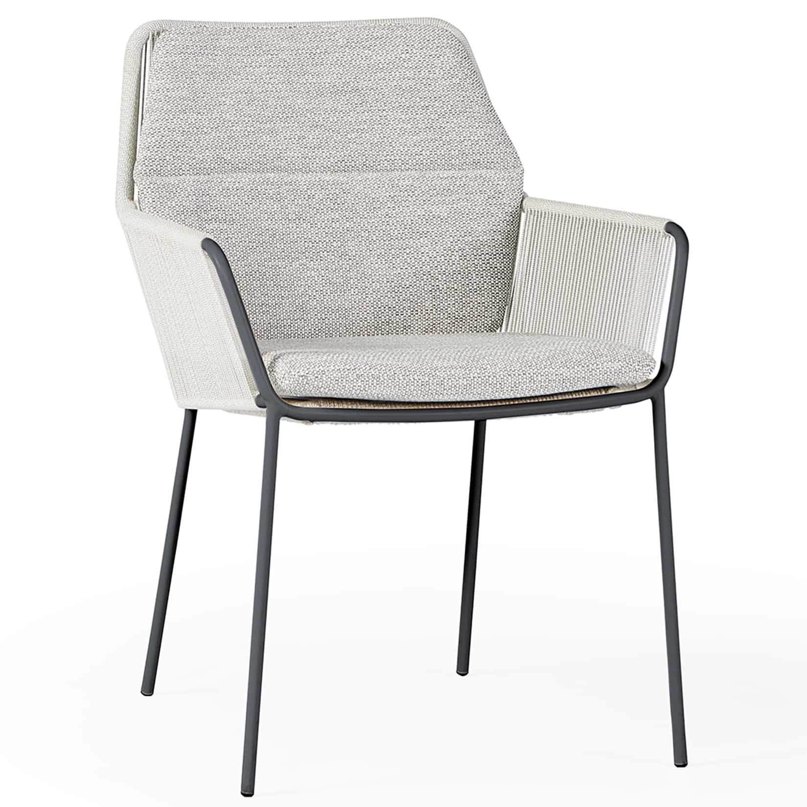 Punta dining tuinstoel naturel mixed weave camel sand SUNS