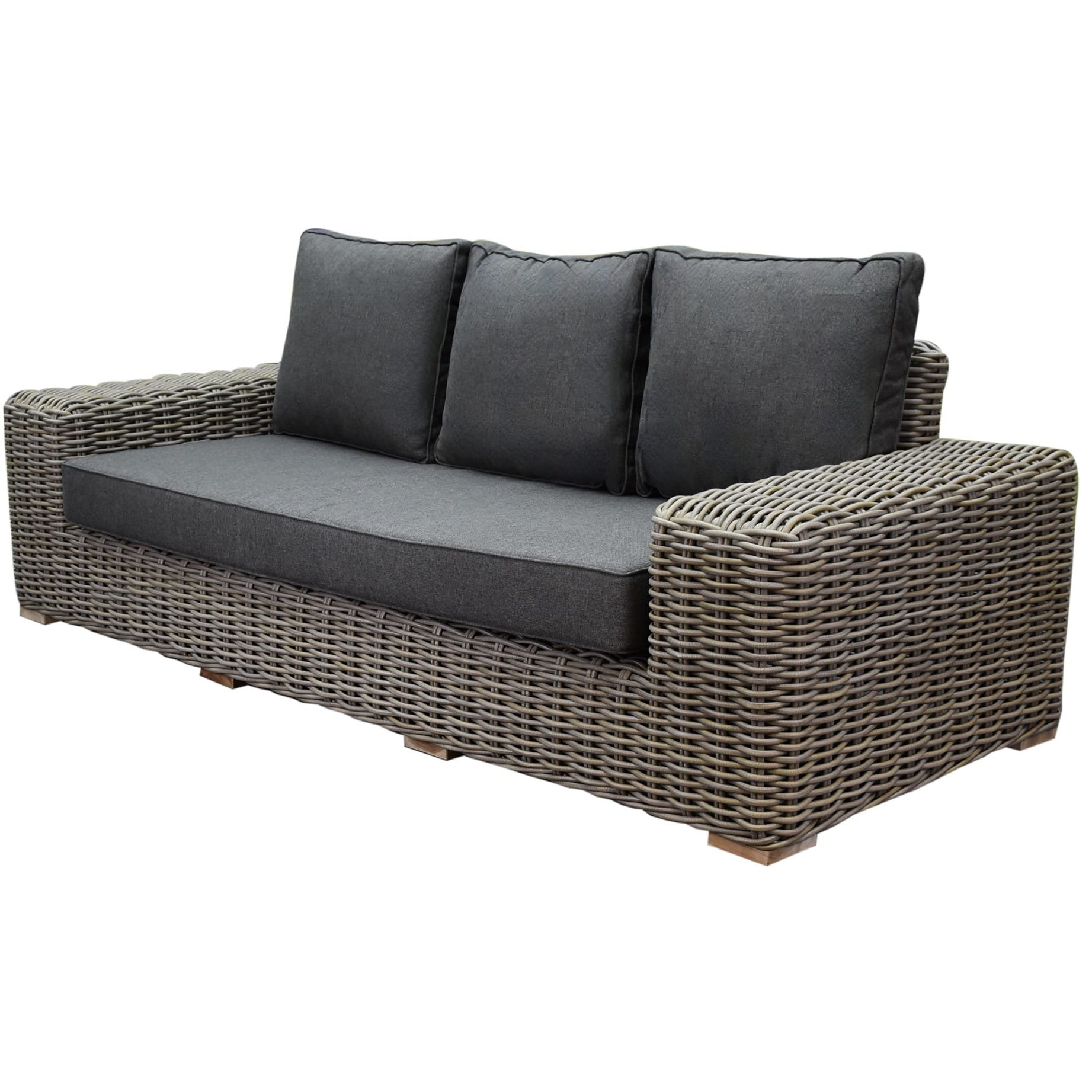 queen 3 zitsbank olefin grijs