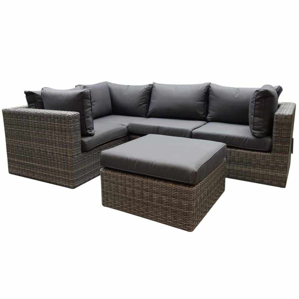 Rio hoek loungeset 5-delig antraciet