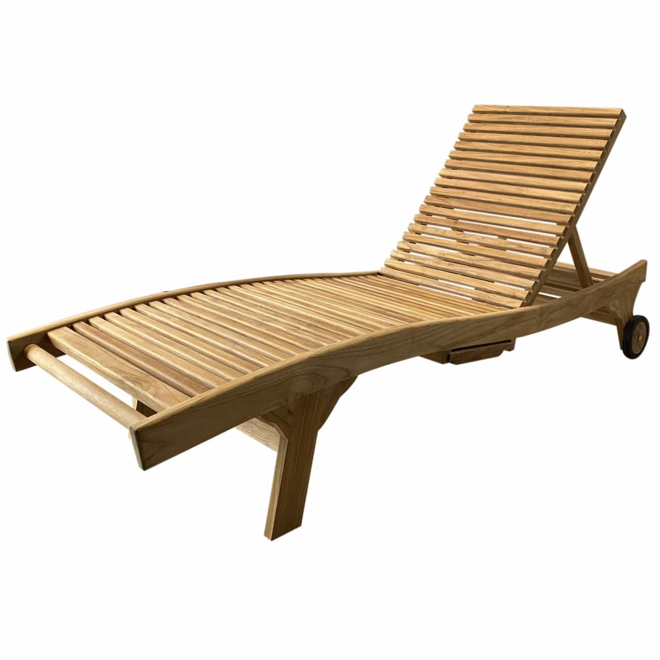 Rio ligbed 200x65xH40cm teak verstelbaar