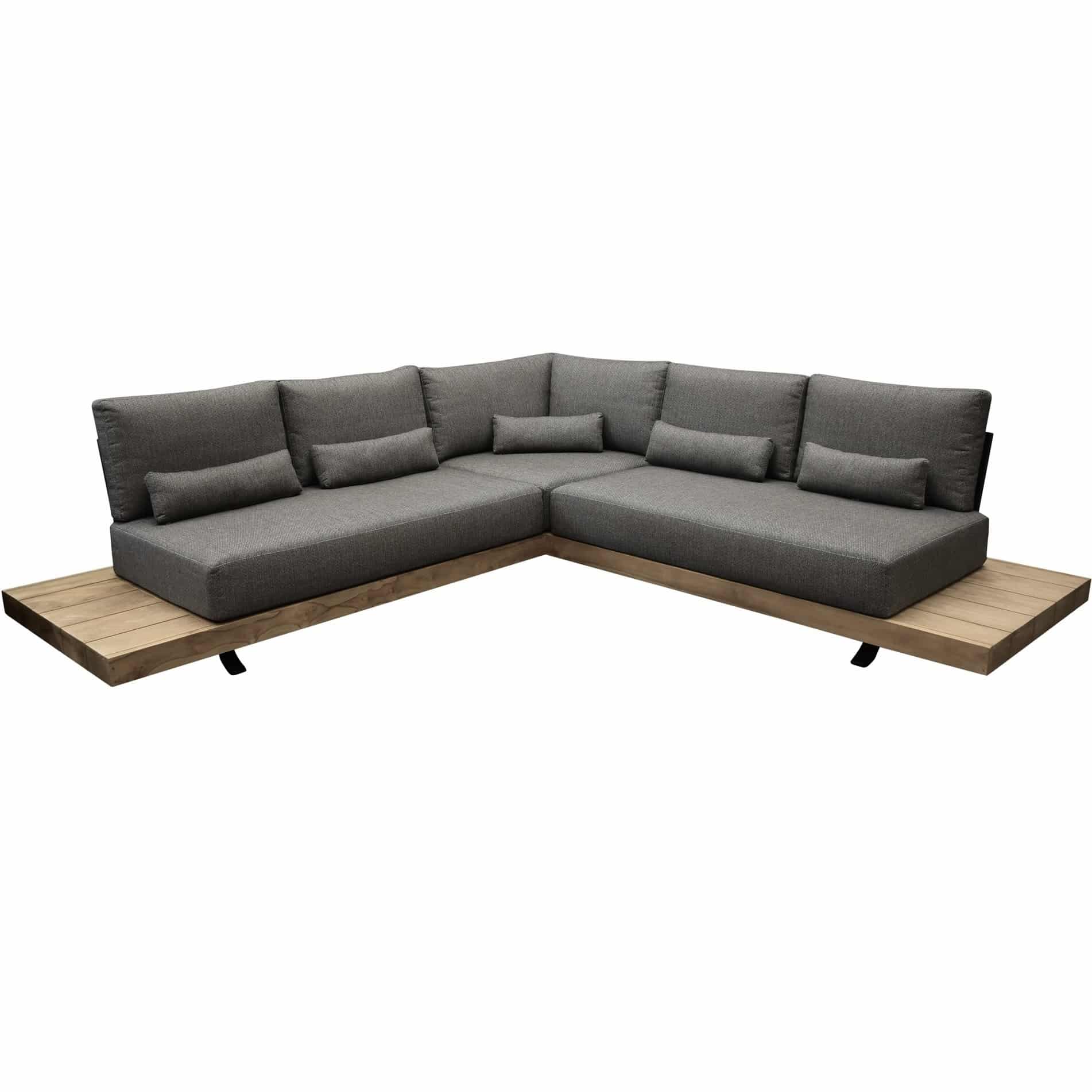 Robusto platform hoek loungeset 3 delig teak