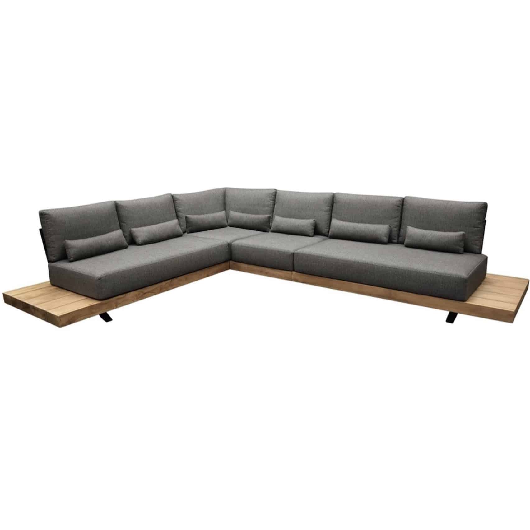 Robusto platform hoek loungeset 4 delig teak