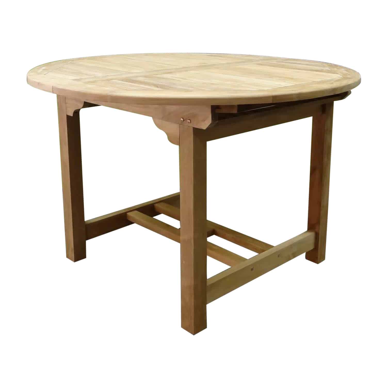 Rond - Ovaal uitschuifbare dining tuintafel 120-170x120xH76 cm teak