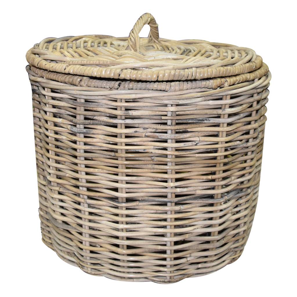Rotty rotan mand met deksel 50x50 cm rond