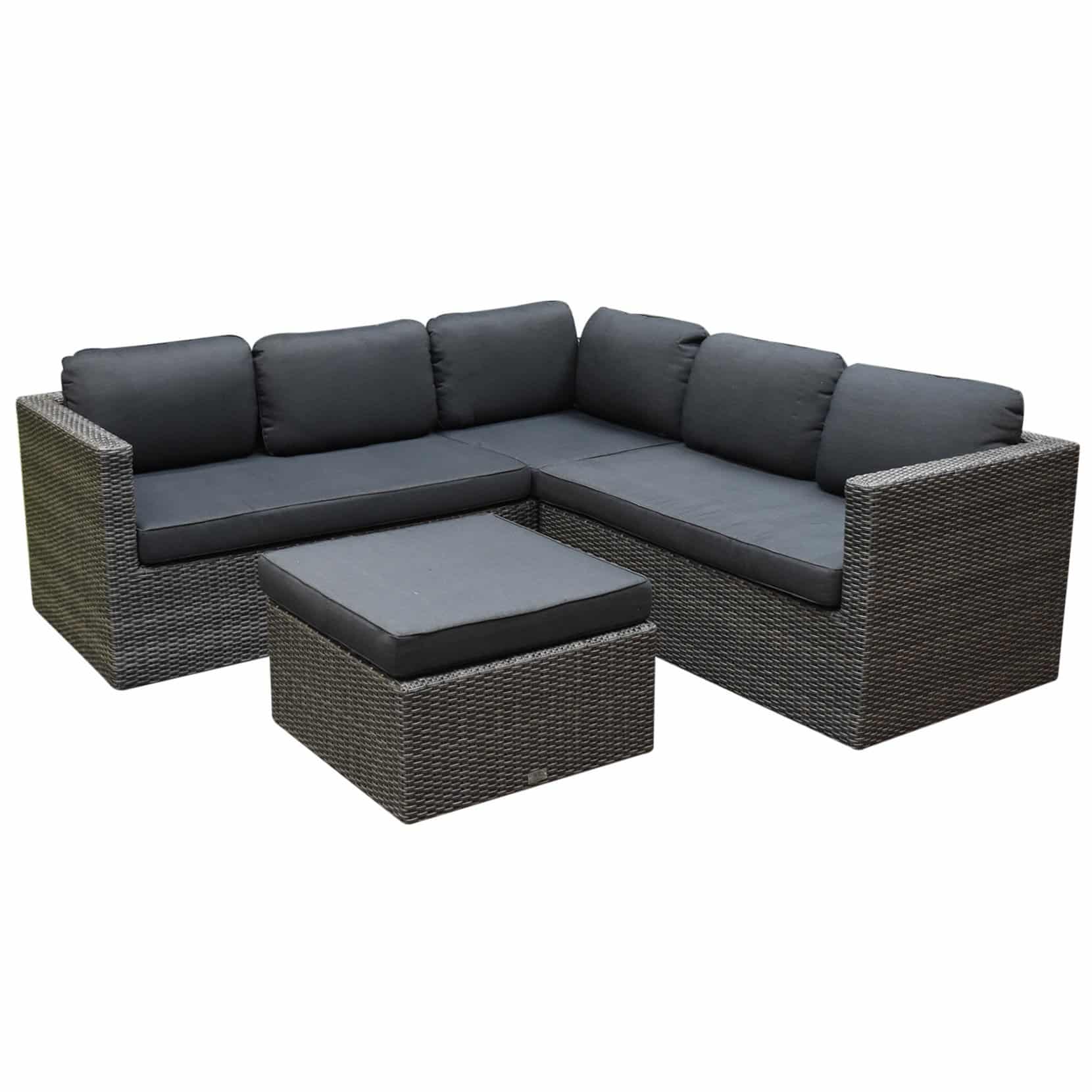 Sahara Gibson hoek loungeset 3-delig antraciet