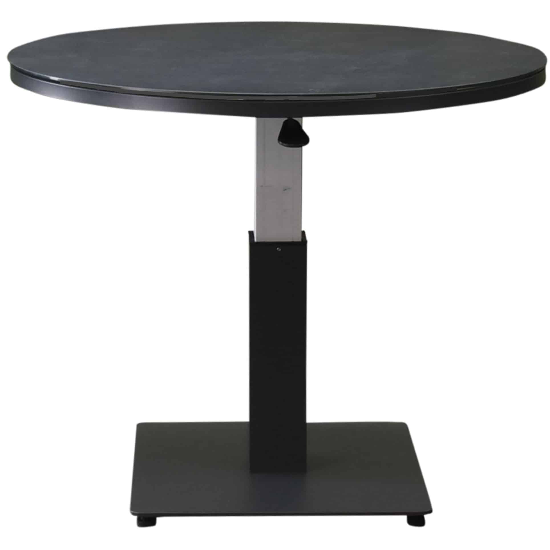 San Sebastian lounge dining tuintafel 90 cm rond H50,5-H75 cm in hoogte verstelbaar antraciet