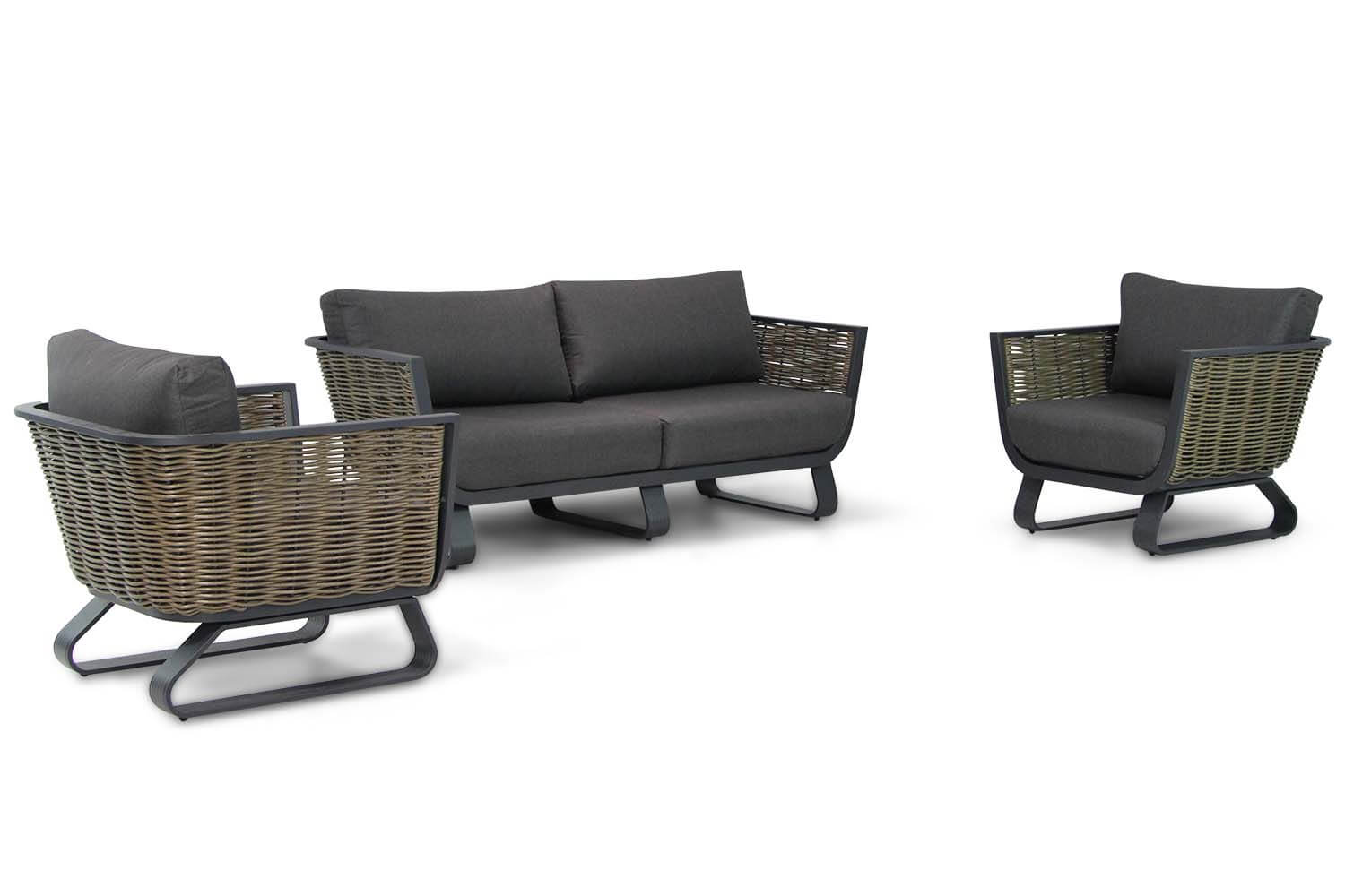 Santika Tika stoel-bank loungeset 3-delig