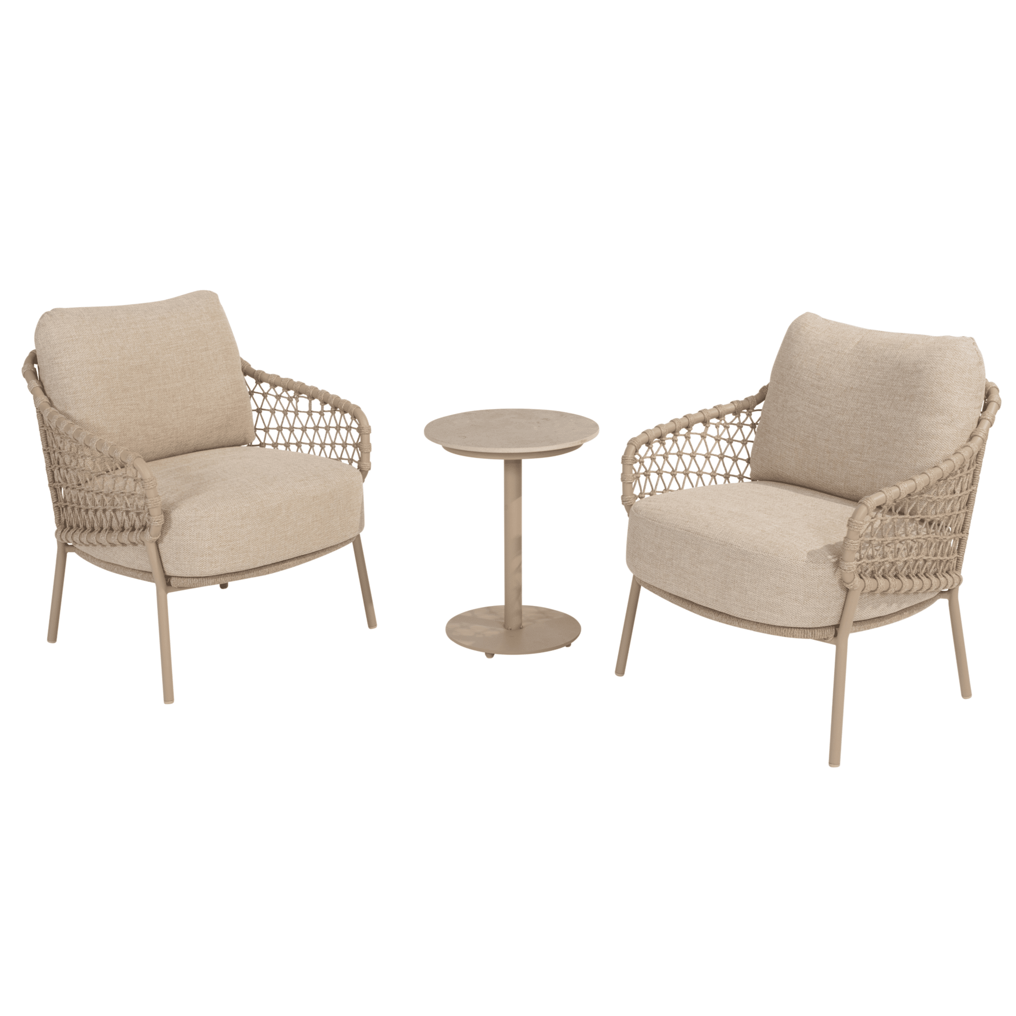 Sardinia low dining bistro diningset 3 delig keramiek latte 4 Seasons Outdoor