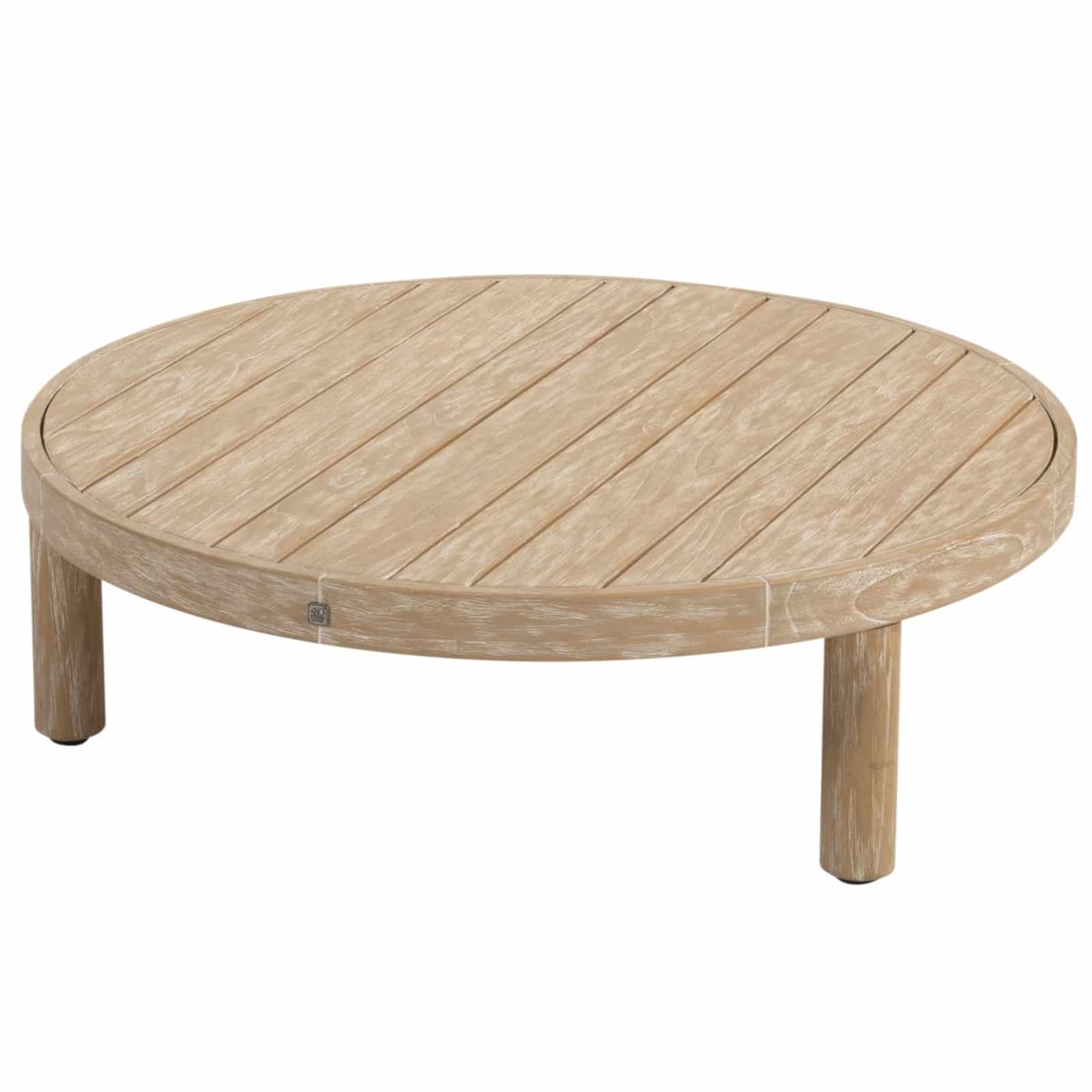 Sem lounge tuintafel 80x25 cm rond brushed teak 4 Seasons Outdoor