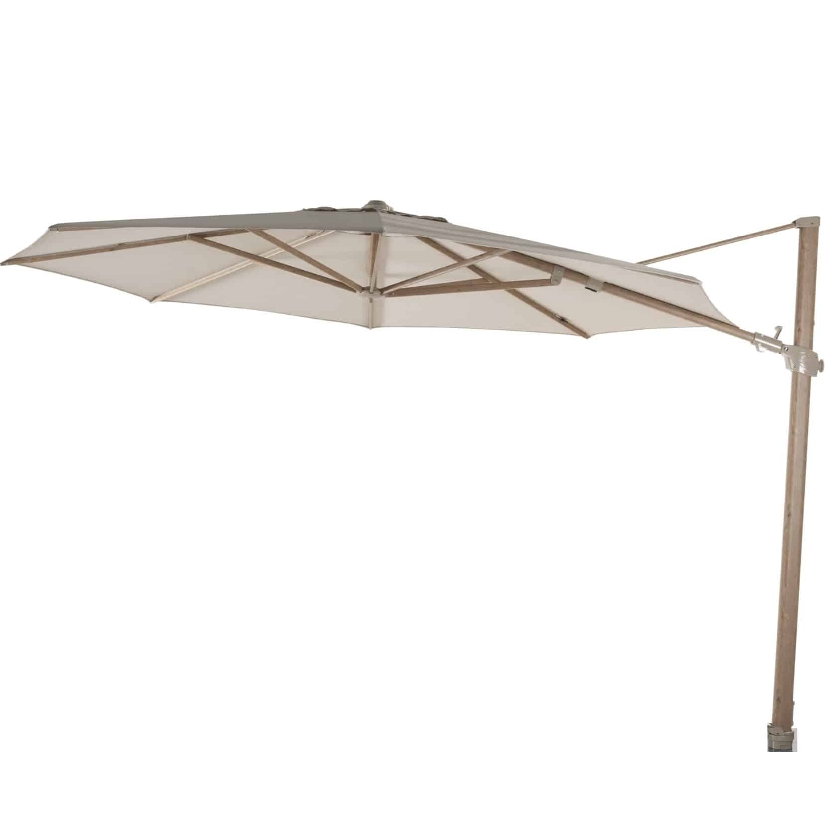 Siesta premium zweefparasol 350 cmØ houtlook frame sand 4 Seasons Outdoor