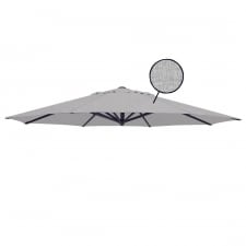 Stokparasoldoek Rhino 300cm rond Light grey (olefin)