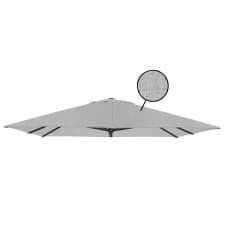 Stokparasoldoek Rhino 300x300cm vierkant Light grey (olefin)