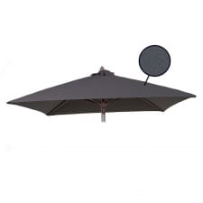 Stokparasoldoek Rhino 350x350cm vierkant dark grey (polyester)