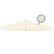 Stokparasoldoek Rhino 400x300cm rechthoek Off white met volant (polyester)