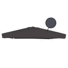 Stokparasoldoek Rhino 400x400cm vierkant dark grey met volant (polyester)