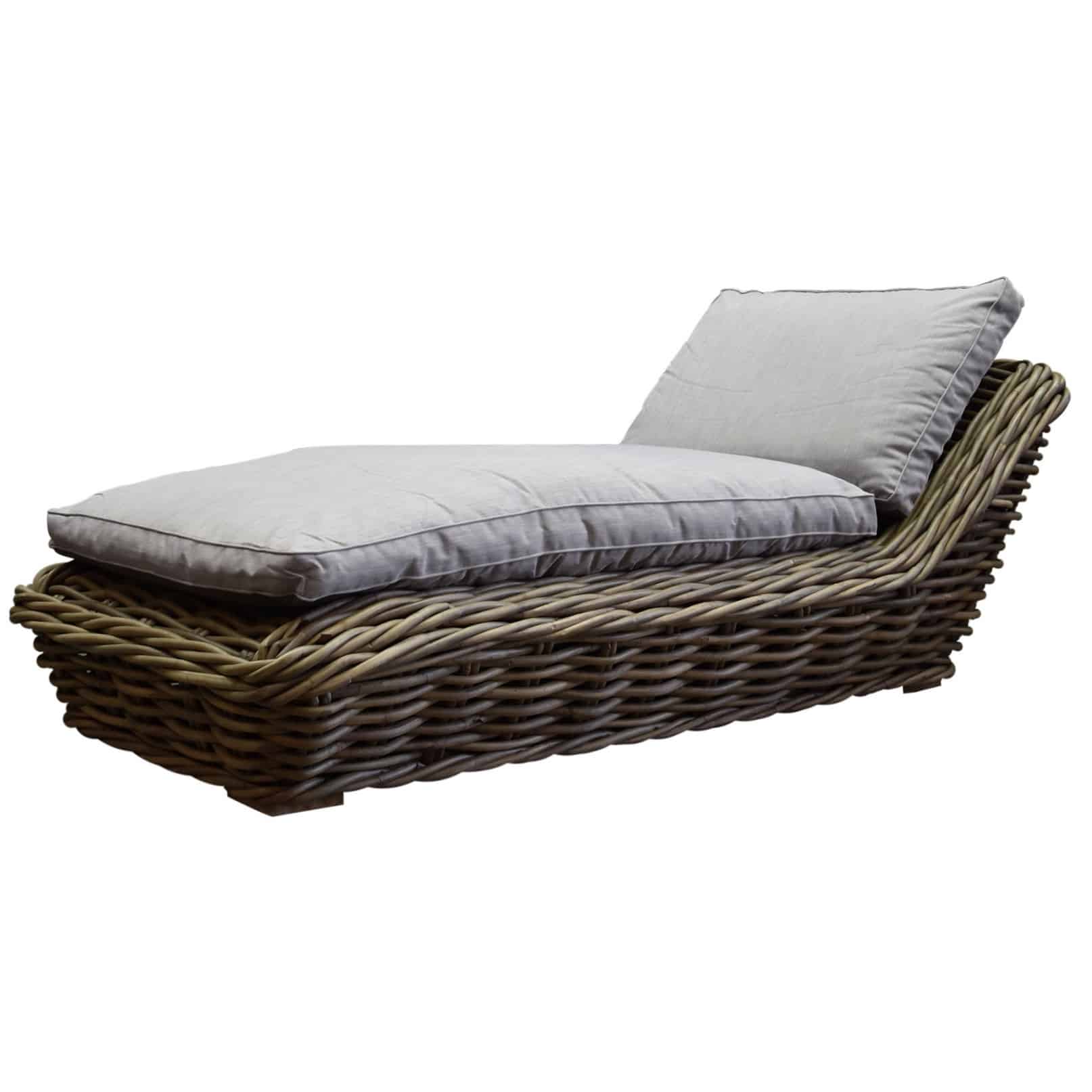 Sumatra ligbed naturel rotan met kussen - southend 161