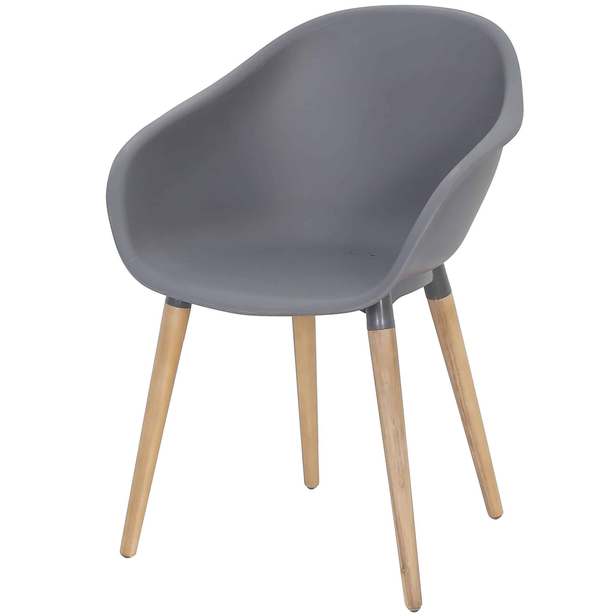 Swan dining kuipstoel grijs kunststof