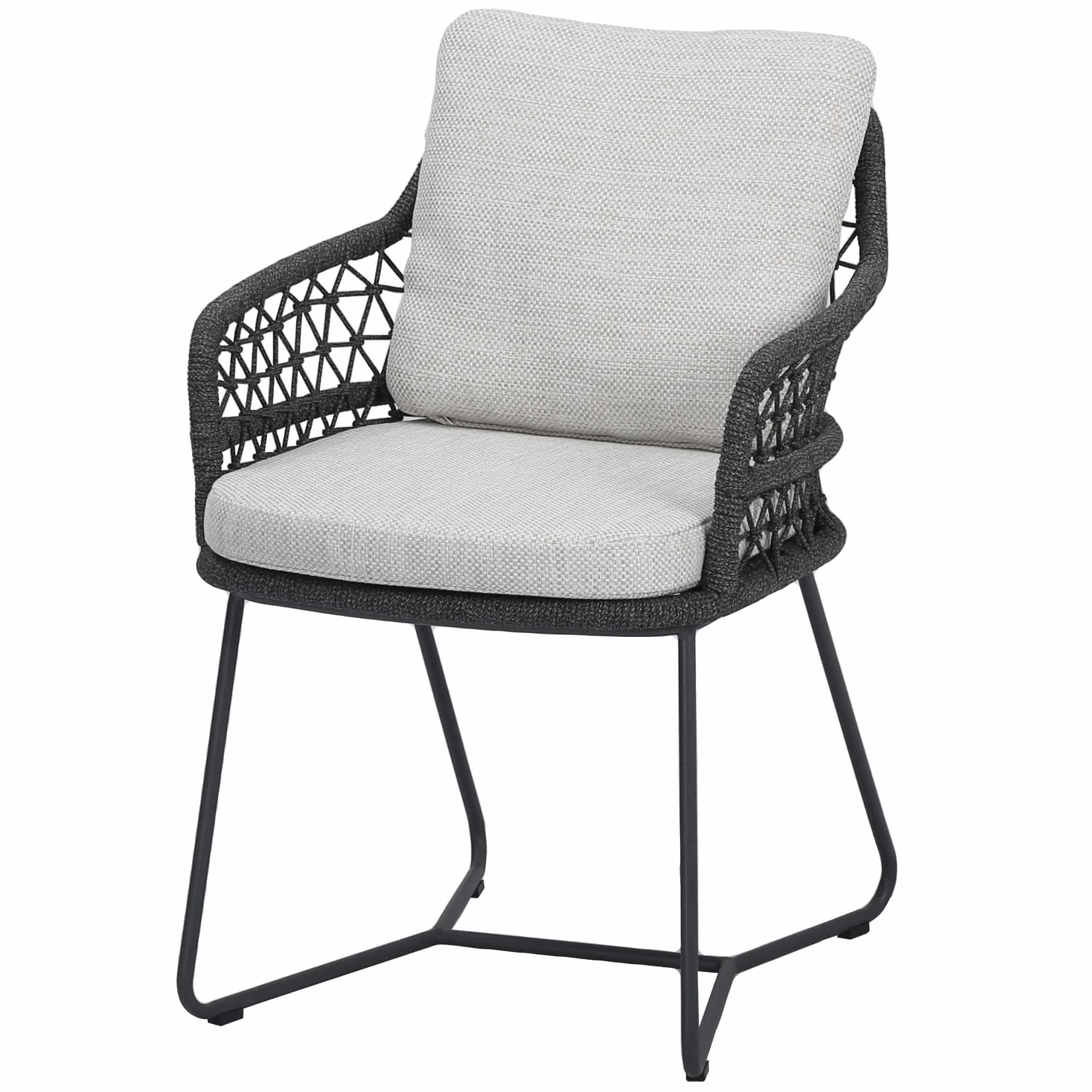 Taranto dining tuinstoel antraciet rope