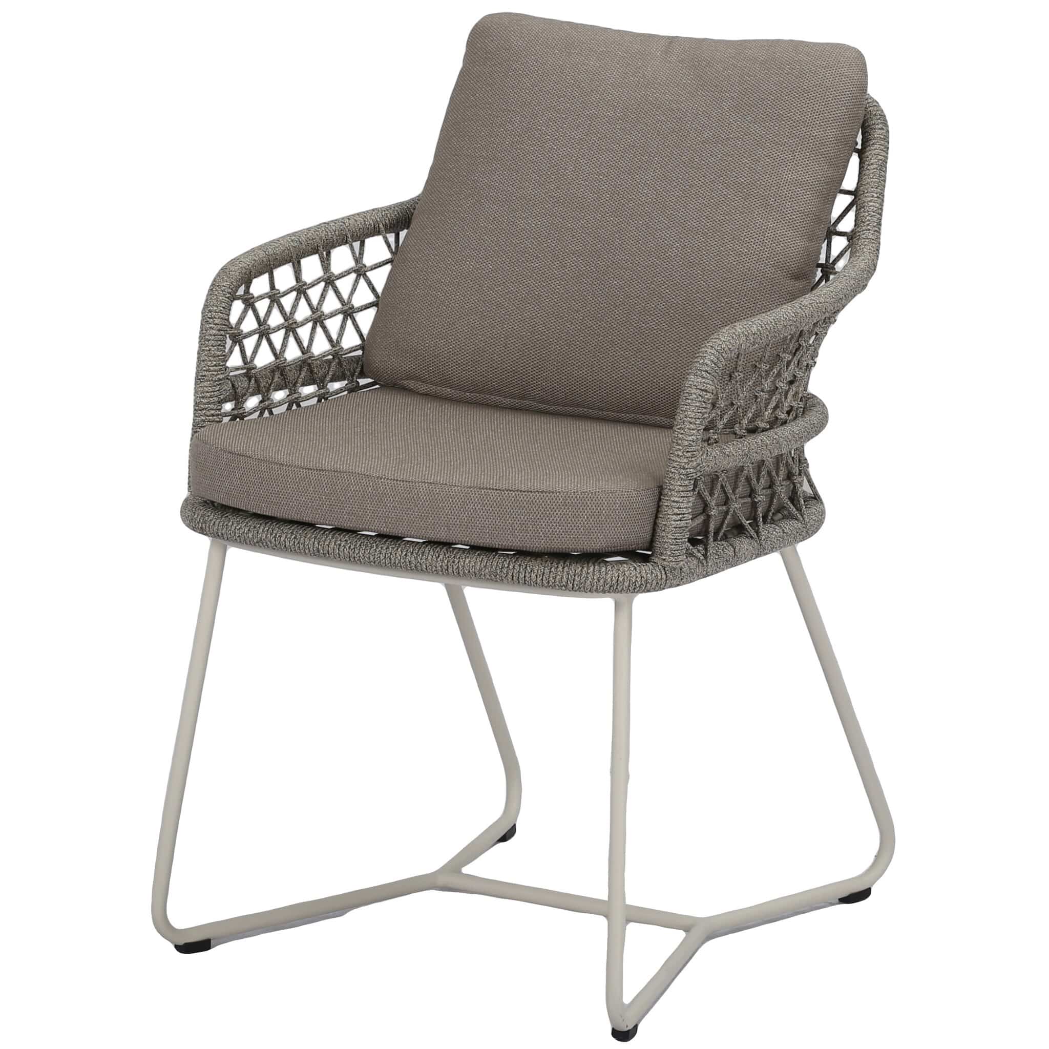 Taranto dining tuinstoel natural sand rope latte