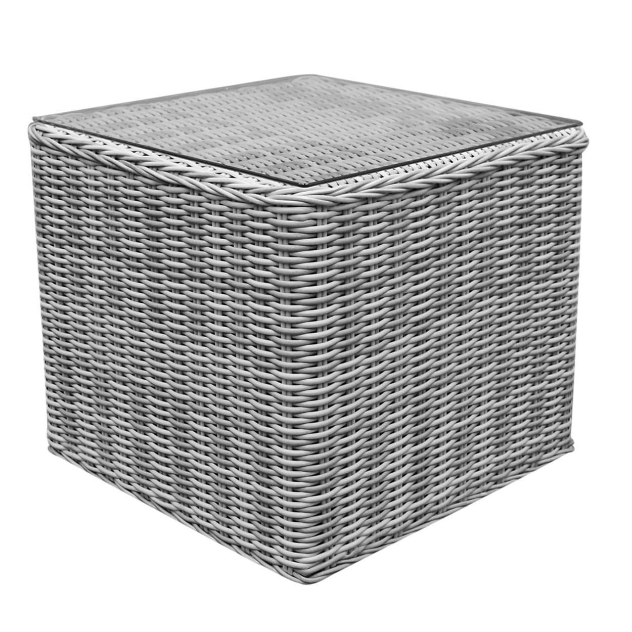 Toscane bijzettafel 50x50xH45 cm wit grijs