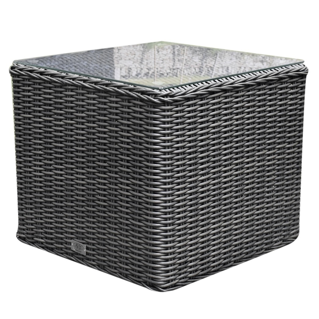 Toscane premium bijzettafel 50x50xH45 cm antraciet