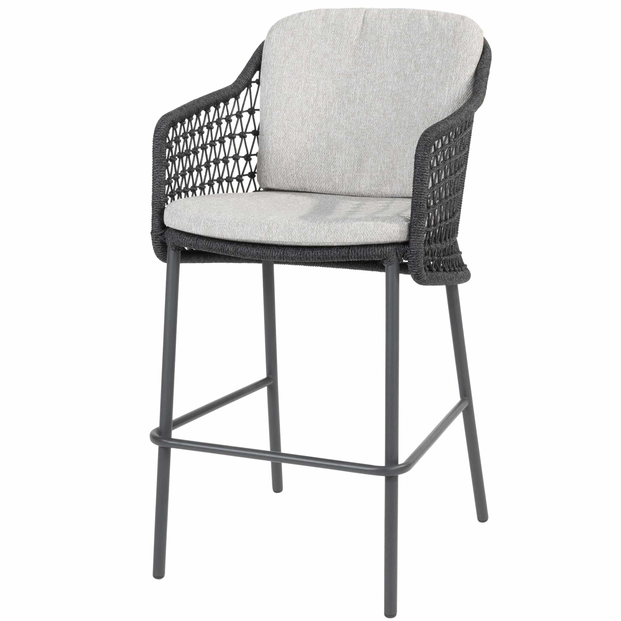 Tramonti bar stoel antraciet rope 4 Seasons Outdoor