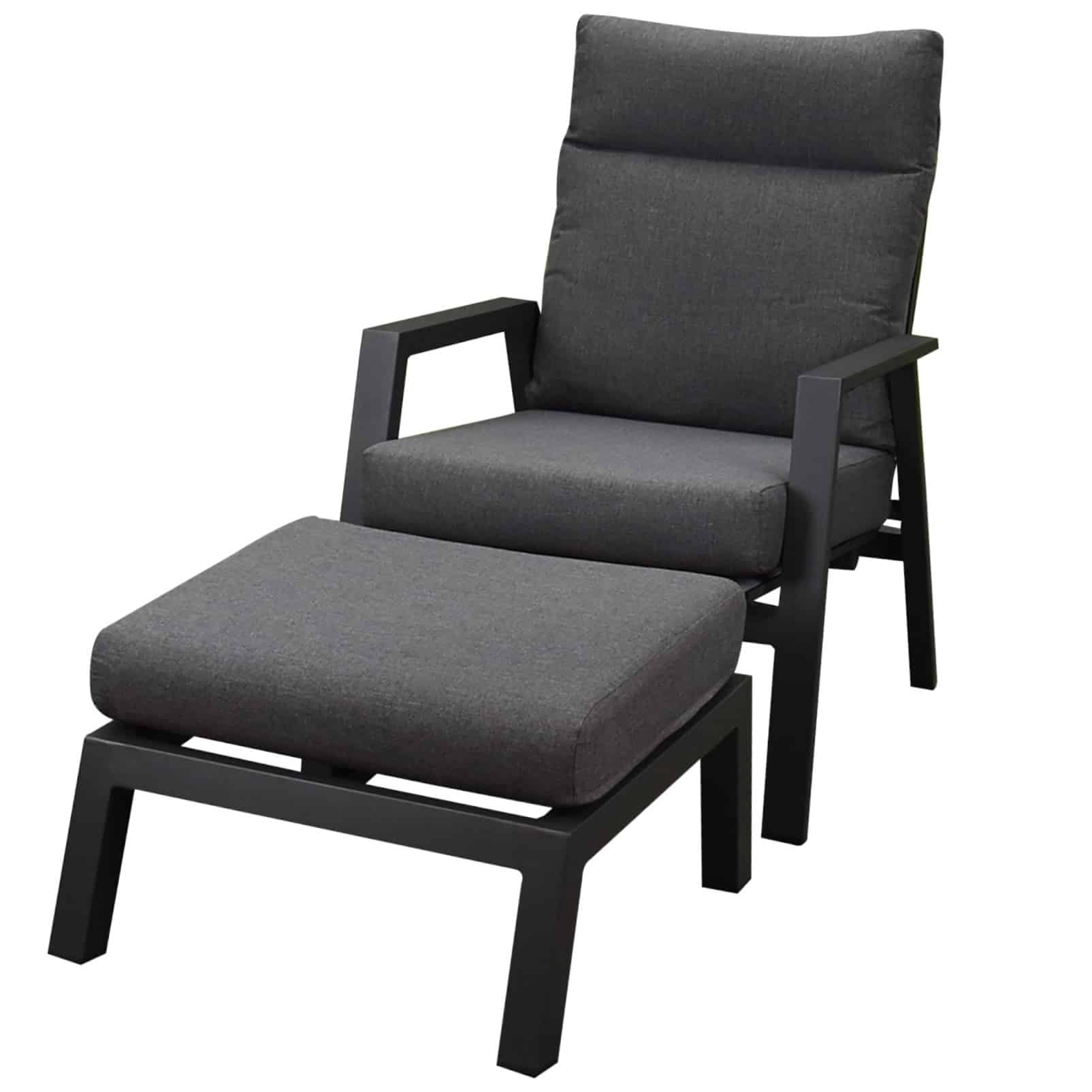 Vegas balkonset 2 delig verstelbaar antraciet