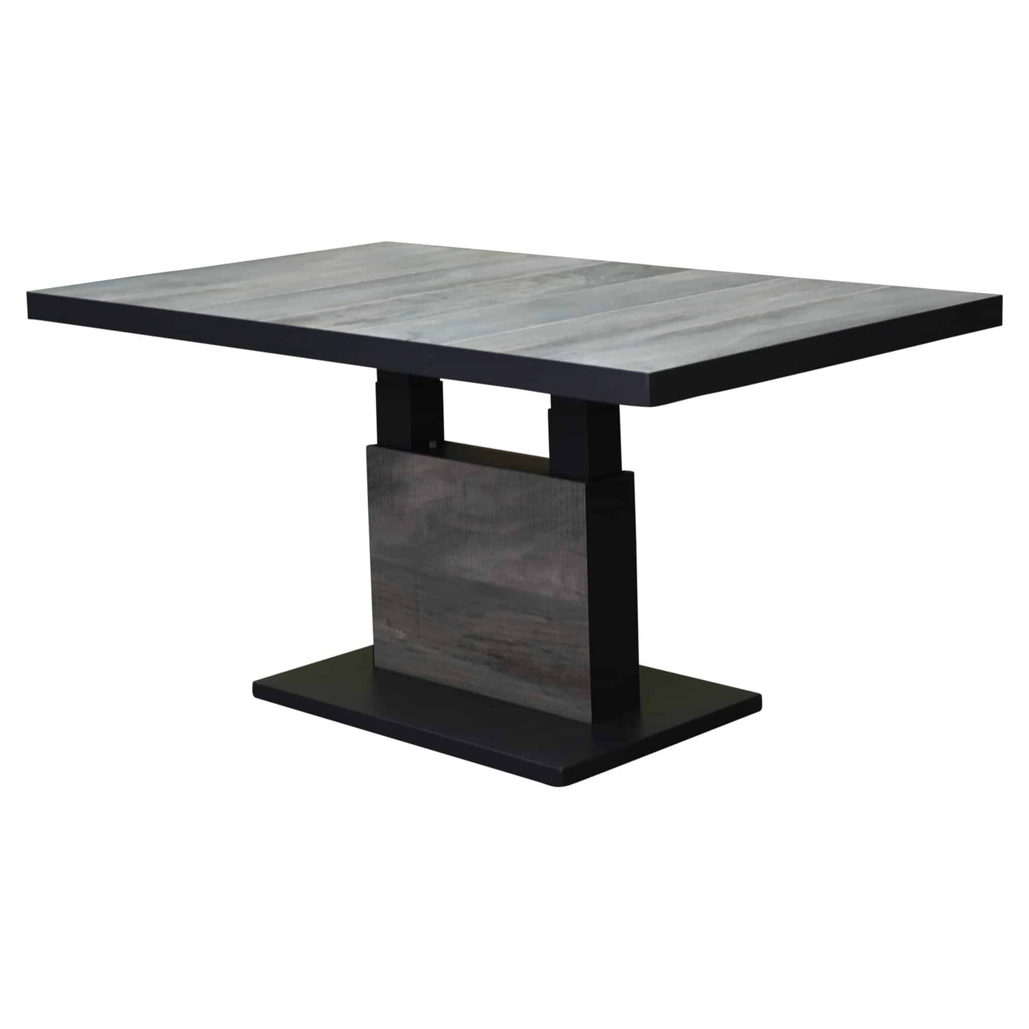 Vegas lounge-diningtafel 140x85xH51-74 cm in hoogte verstelbaar antraciet ceramic
