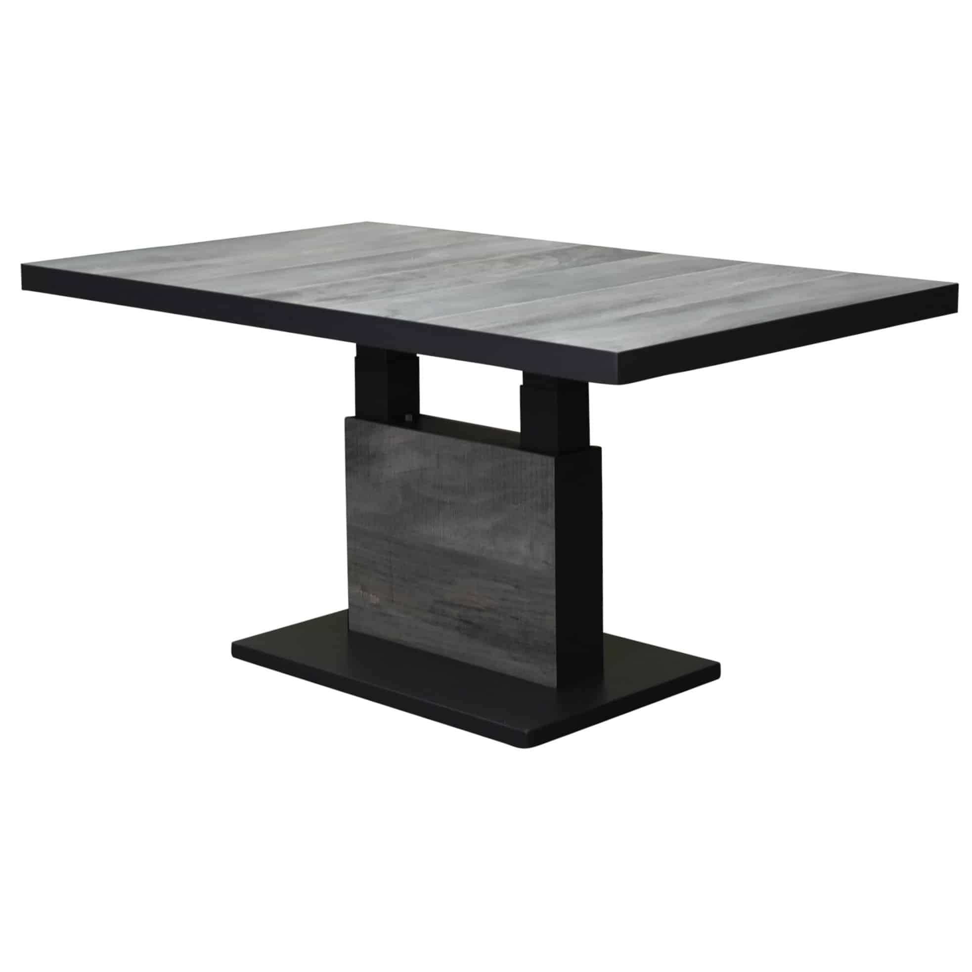 Vegas lounge-diningtafel 140x85xH51-74 cm in hoogte verstelbaar antraciet