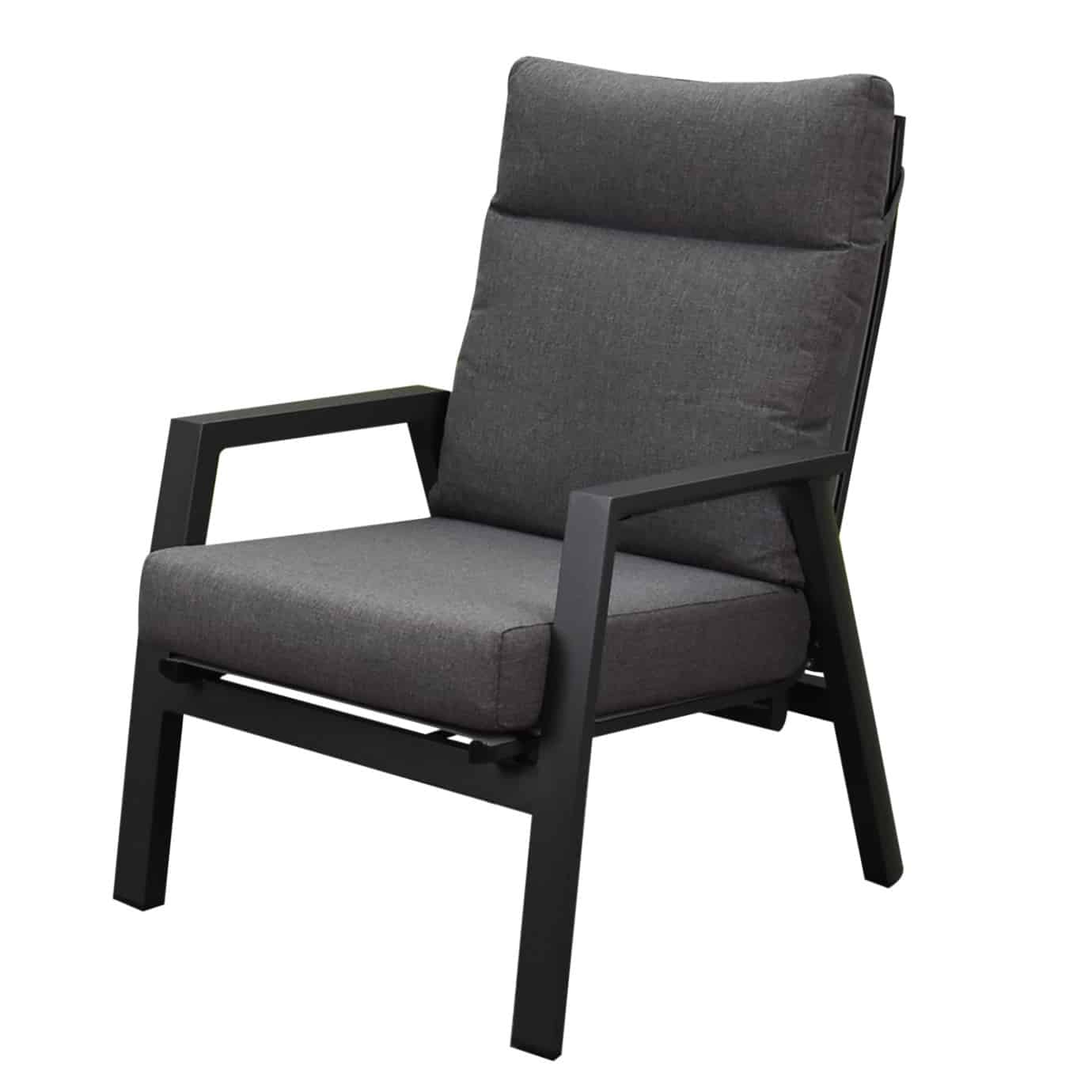 Vegas lounge tuinstoel verstelbaar aluminium antraciet