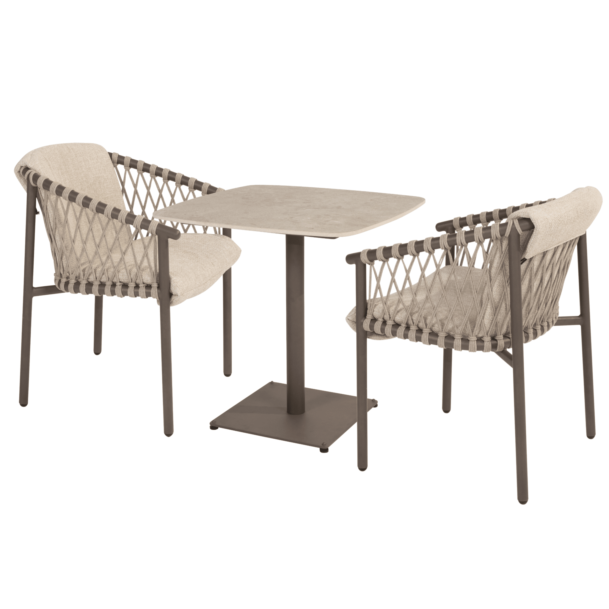 Vermont Allora dining set 75x75xH75 cm 3 delig keramisch terre 4 Seasons Outdoor