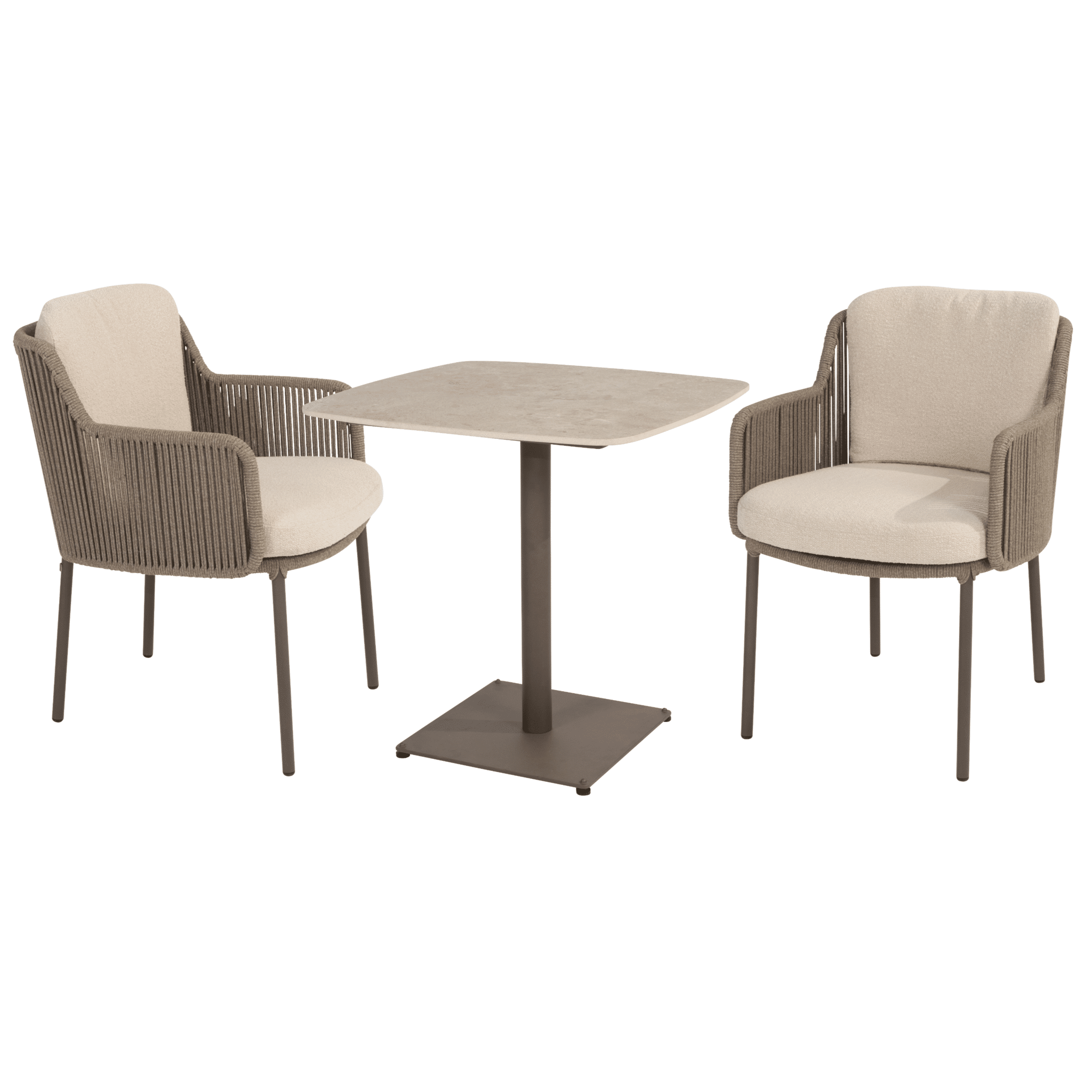 Vermont Bernini dining set 75x75xH75 cm 3 delig keramisch terre 4 Seasons Outdoor