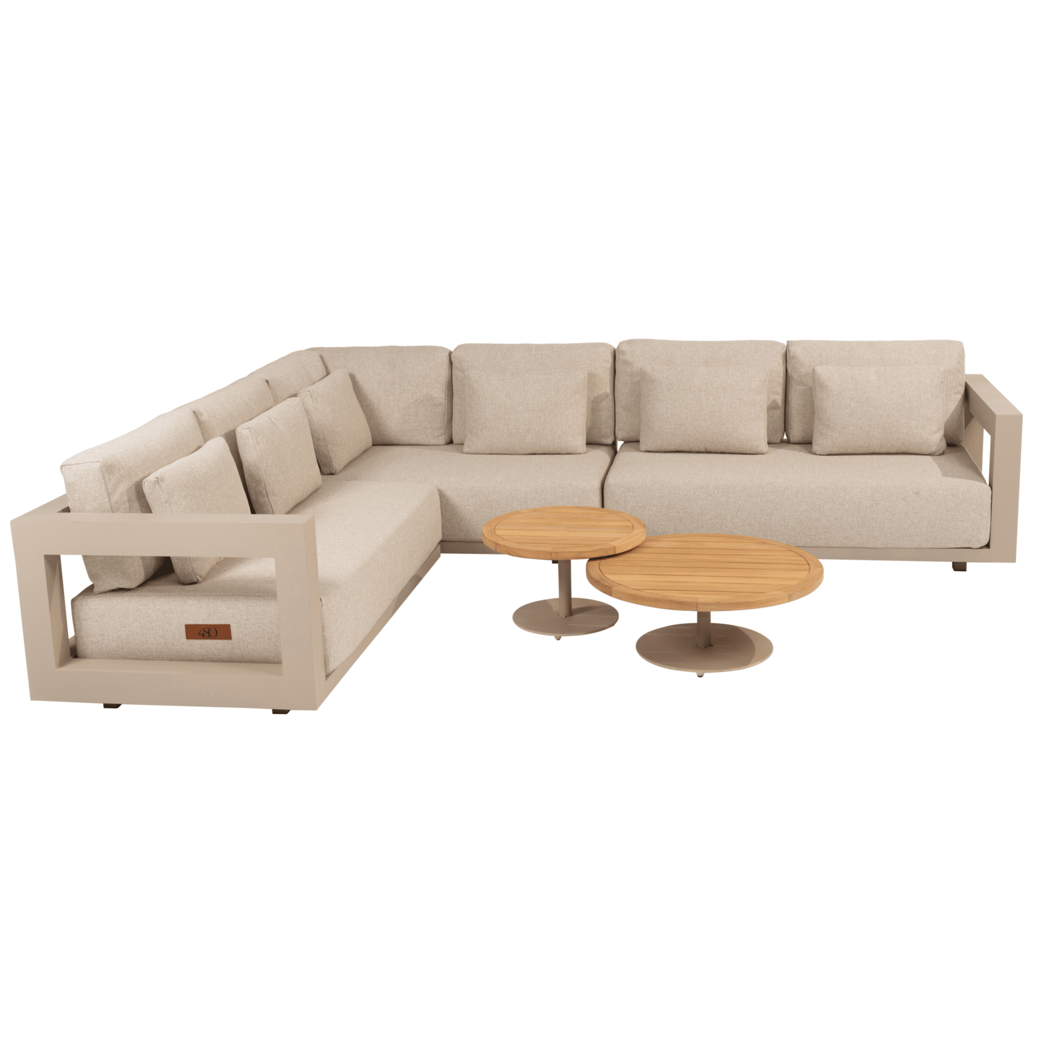 Volta Metropolitan hoek loungeset 5 delig teak latte 4 Seasons Outdoor