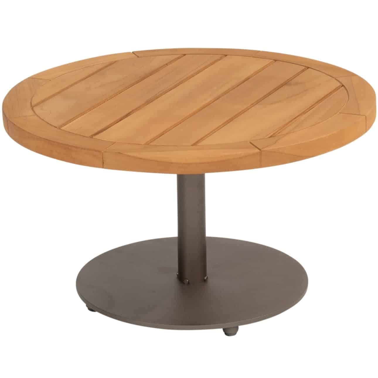 Volta lounge tuintafel met middenpoot 60xH35 cm aluminium terre 4 Seasons Outdoor