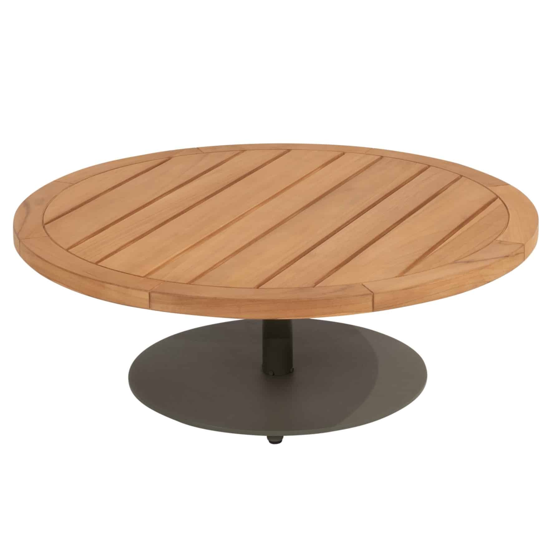 Volta lounge tuintafel met middenpoot 80xH30 cm aluminium olive 4 Seasons Outdoor