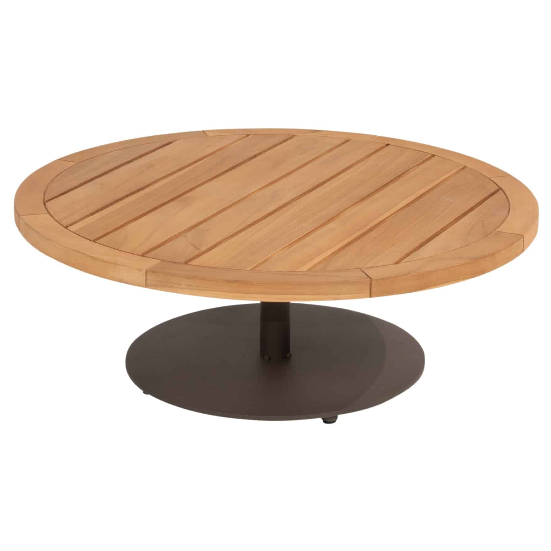 Volta lounge tuintafel met middenpoot 80xH30 cm aluminium terre 4 Seasons Outdoor