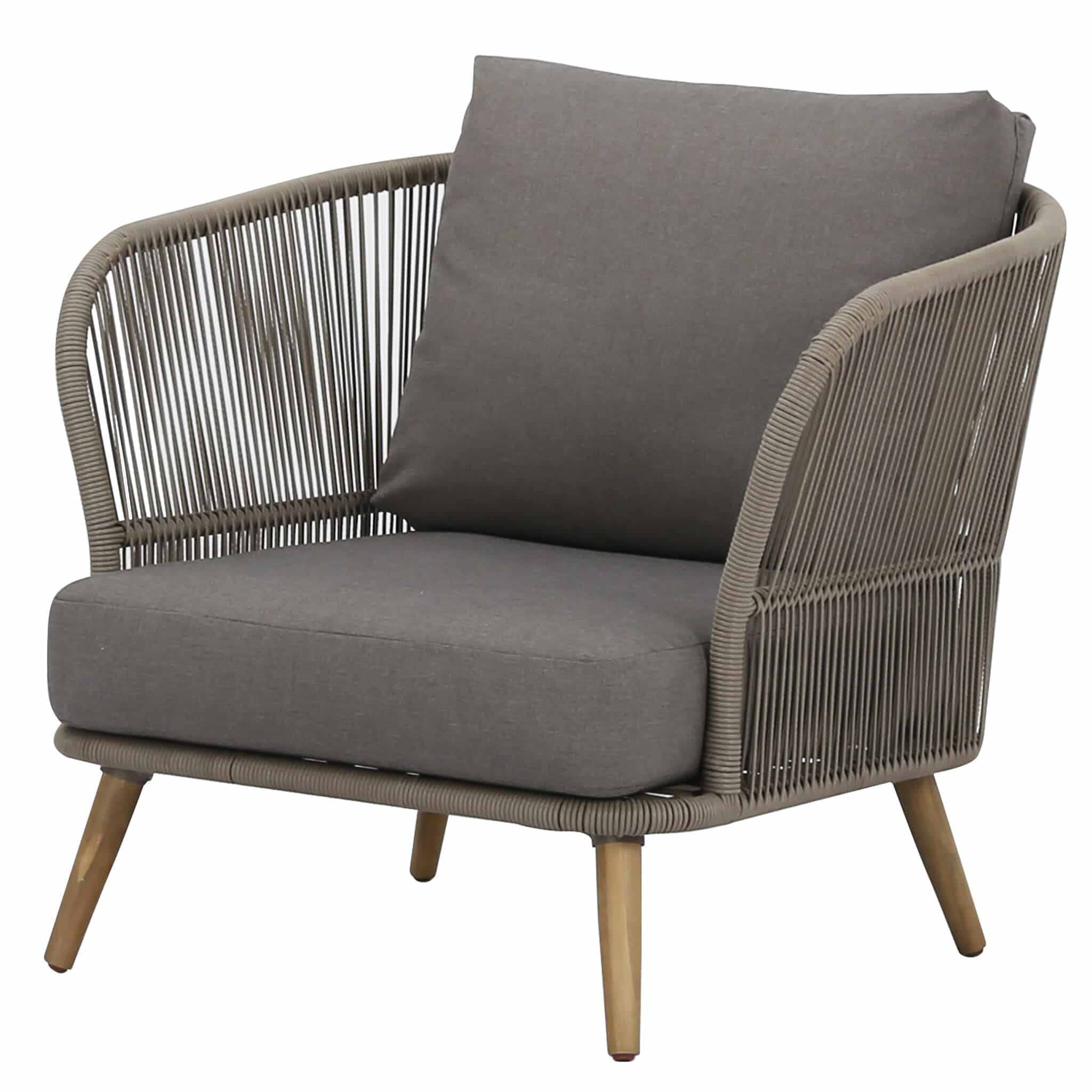 Volterra lounge tuinstoel licht bruin wicker