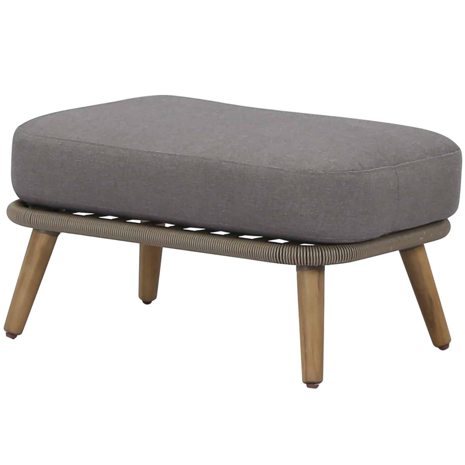 Volterra voetenbank licht bruin wicker