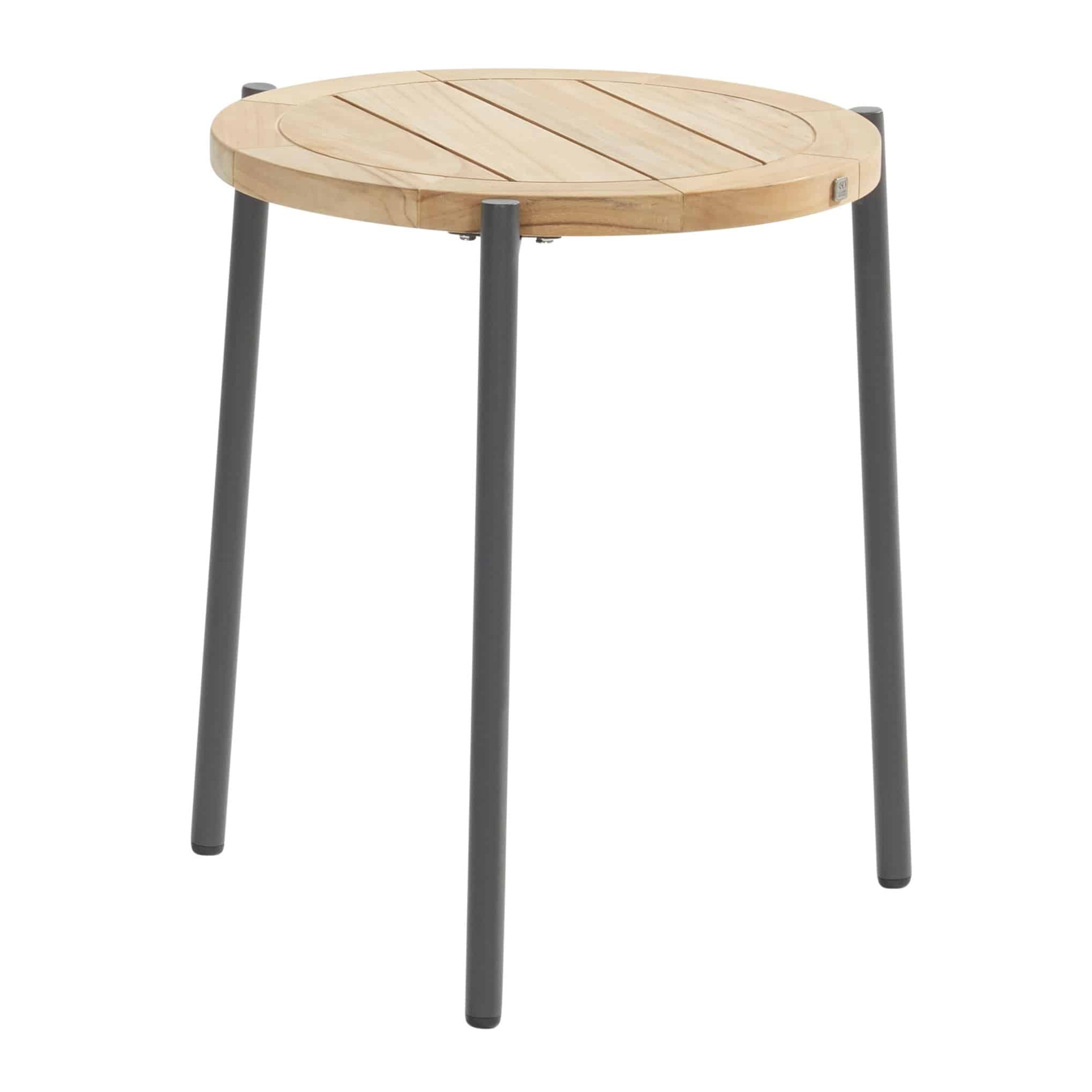 Yoga bijzettafel 45xH55 cm antraciet natural teak 4-Seasons Outdoor