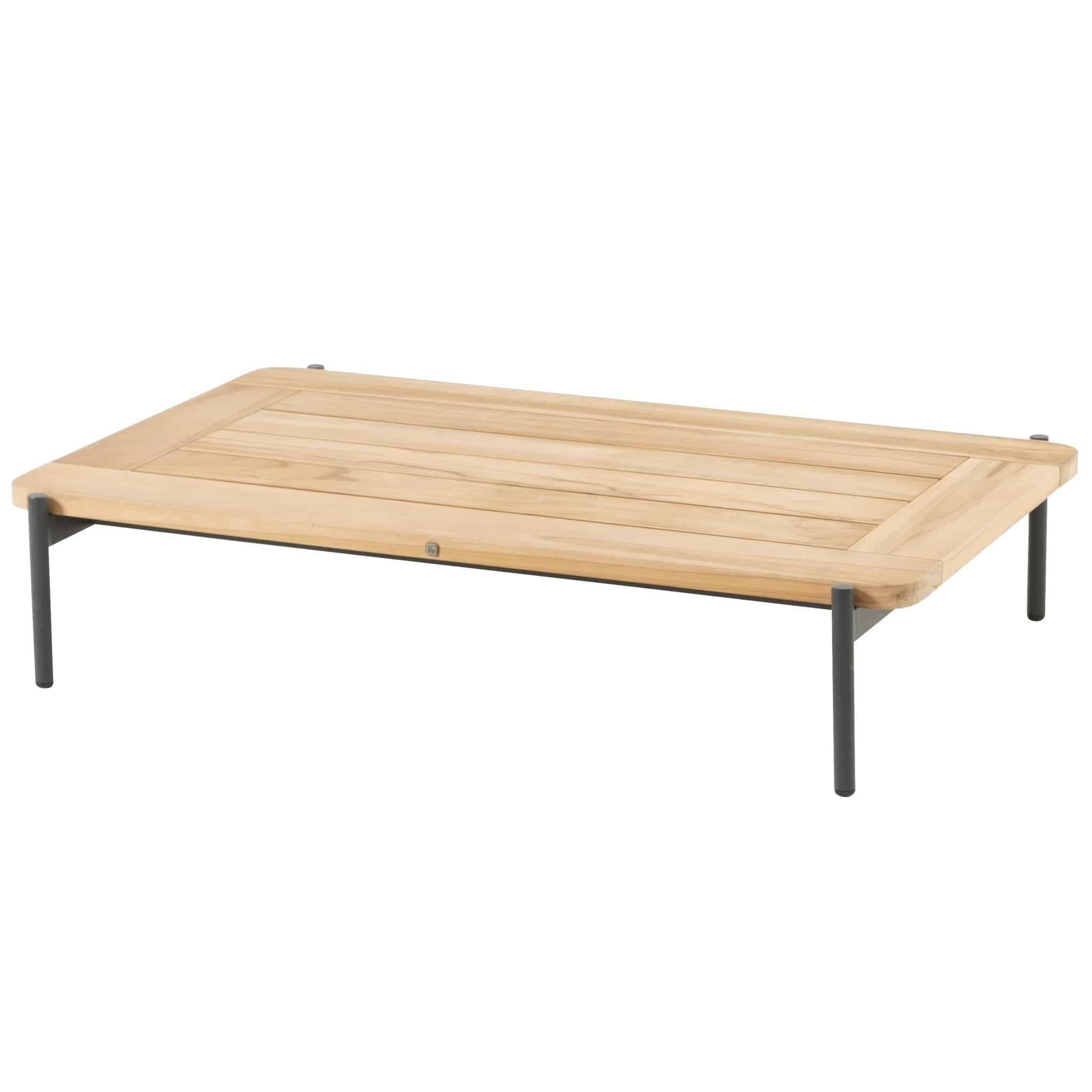 Yoga salontafel 120x75xH25 cm antraciet natural teak 4-Seasons Outdoor