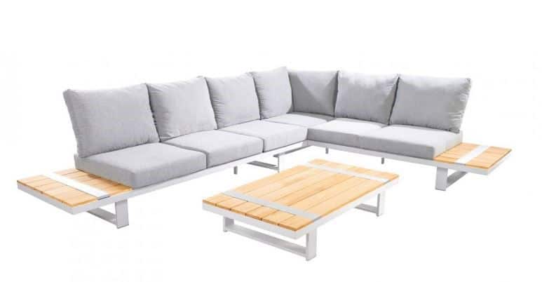 Yuwaa Loungeset Hoekset Wit Grijs - Yoi