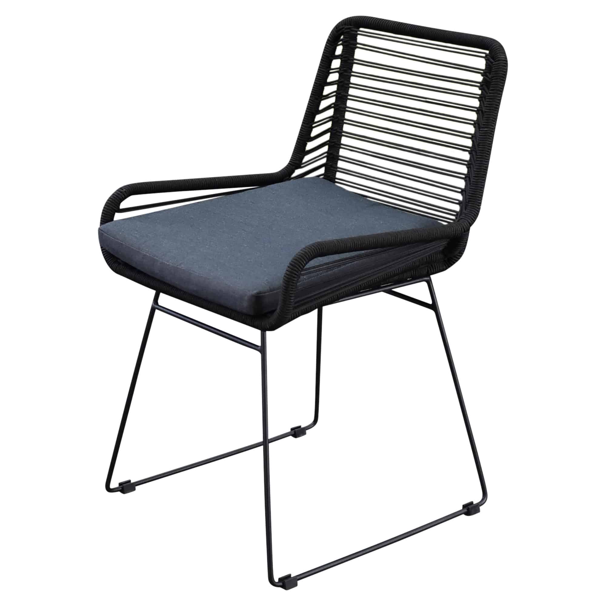 Zenia dining tuinstoel rope zwart