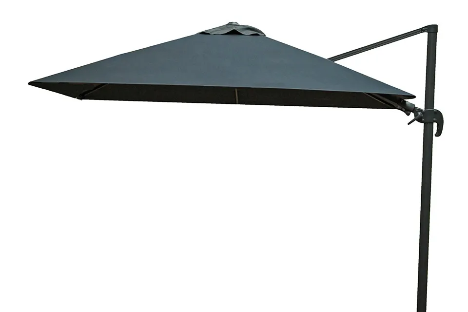 Zweefparasol 300 x 300 cm Shadow LED - Antraciet/Faded Black - Fonteyn Collectie