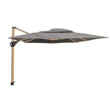 Zweefparasol Hacienda 4 Seasons 300x400cm woodlook (charcoal)